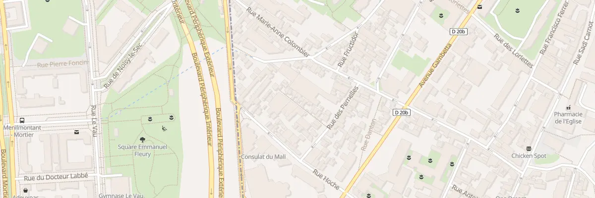 Plan du 17 Rue des Pernelles à Bagnolet