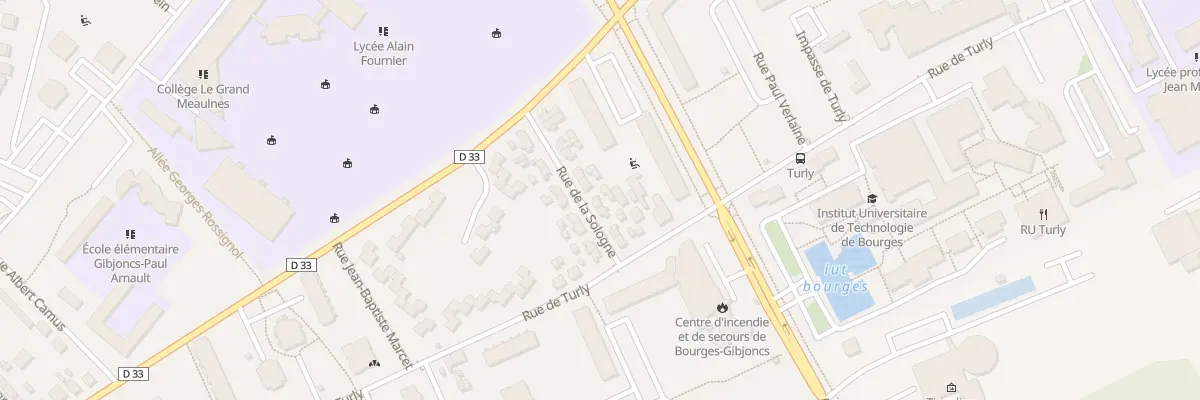 Plan du 13 Rue de Sologne à Bourges