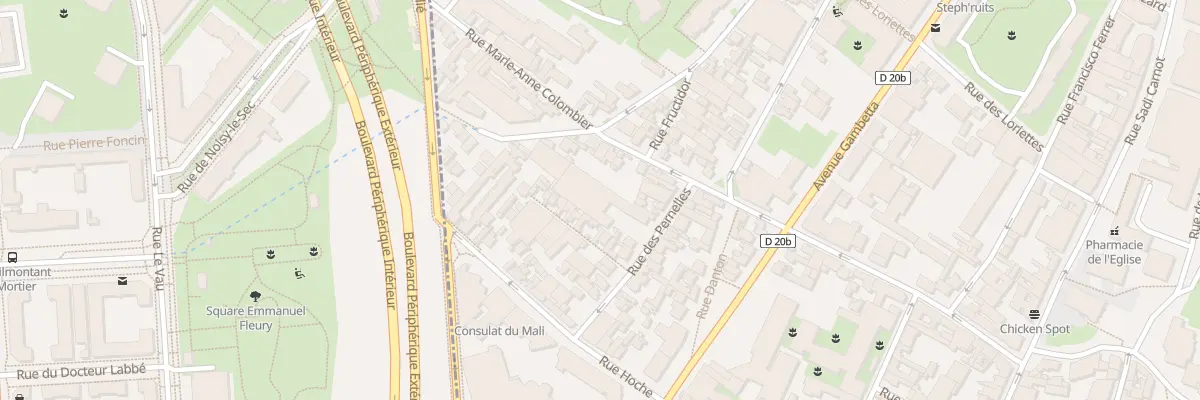 Plan du 21 Rue des Pernelles à Bagnolet