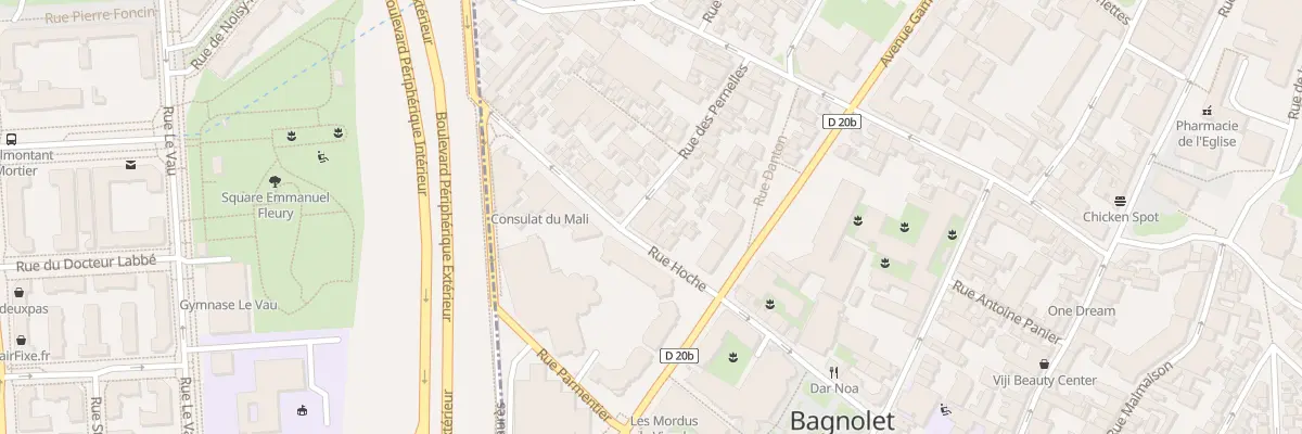 Plan du 2 Rue des Pernelles à Bagnolet
