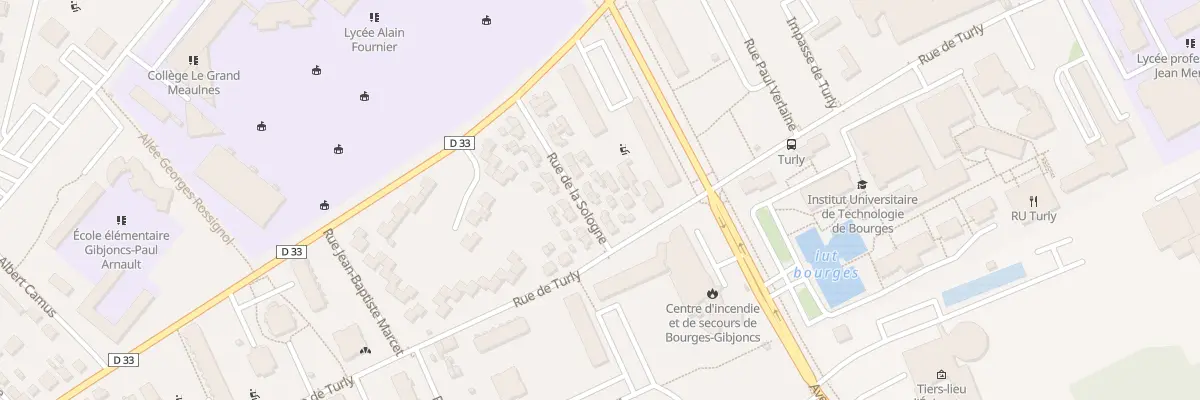 Plan du 15 Rue de Sologne à Bourges