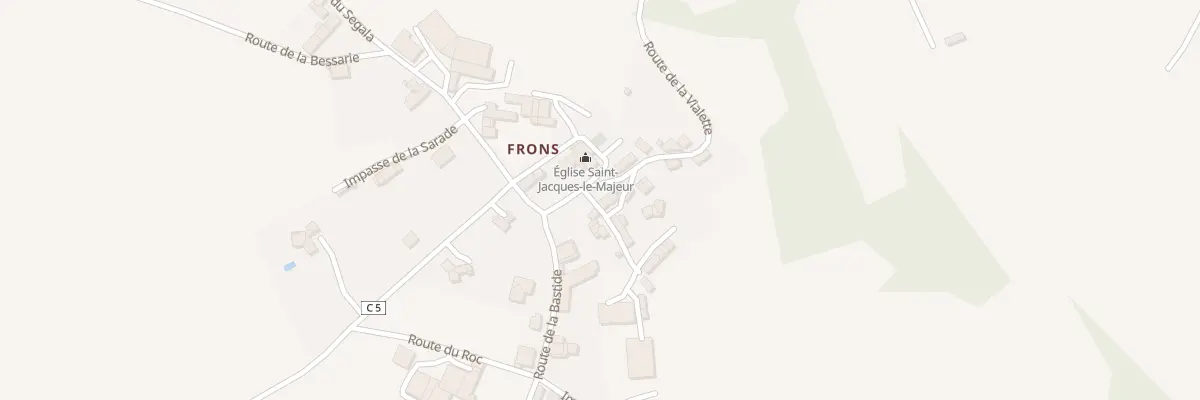 Plan du 5053 Frons à Camjac