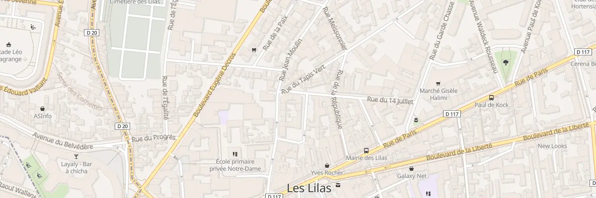 Plan du 4 Rue du Quatorze Juillet aux Lilas
