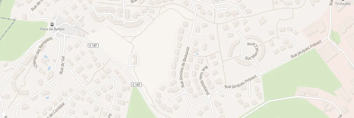 Plan du 16 Rue Simone de Beauvoir à Aurillac