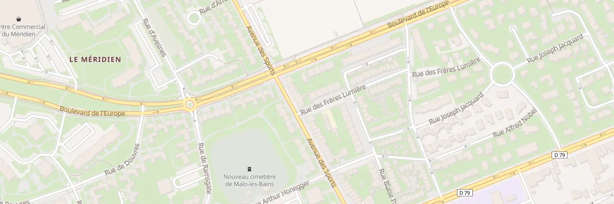 Plan du 327 Av des Sports à Dunkerque