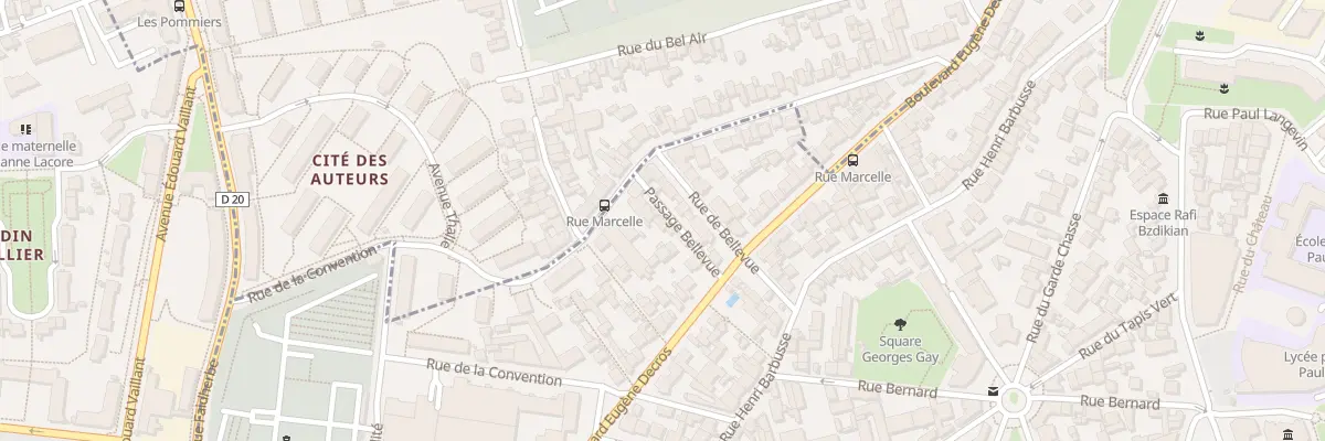 Plan du 7 Vc Pge Bellevue aux Lilas