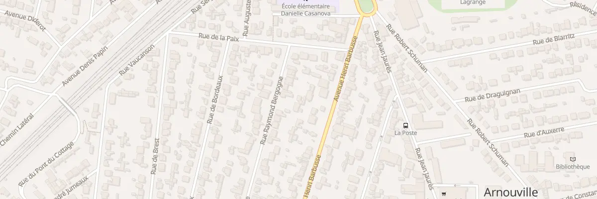 Plan du 72T Rue Raymond Bergogne à Arnouville