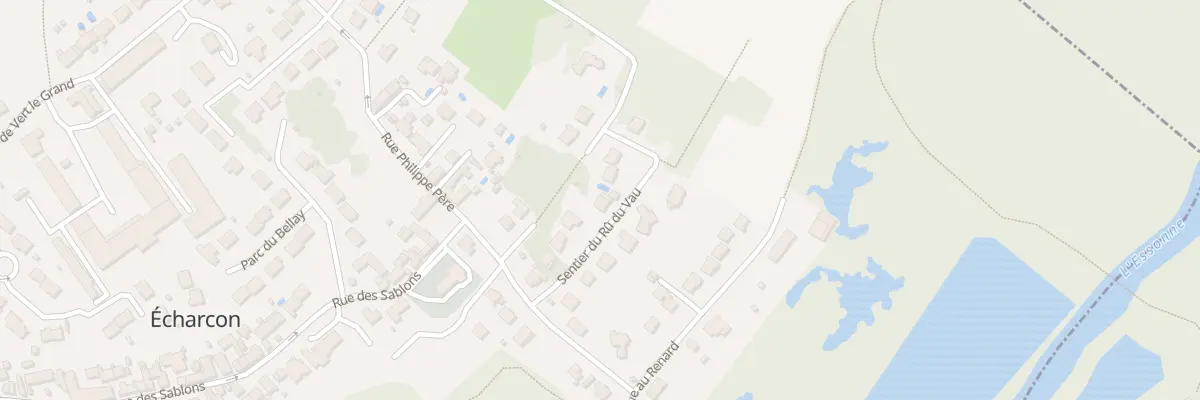 Plan du 10 Sen du Rû du Vau à Écharcon