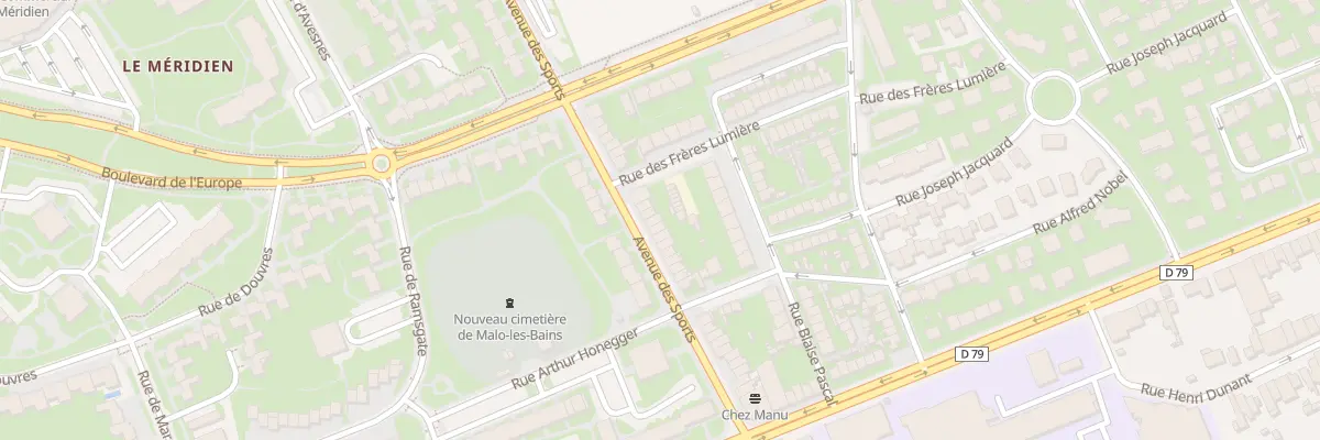 Plan du 369 Av des Sports à Dunkerque