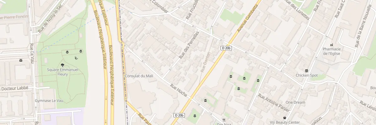 Plan du 22 Rue des Pernelles à Bagnolet