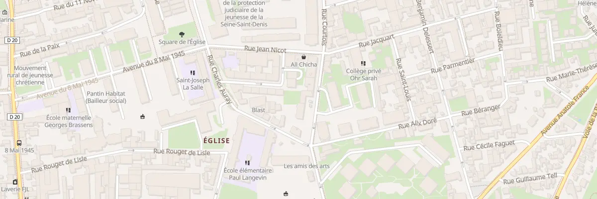 Plan du 14 Rue Courtois à Pantin