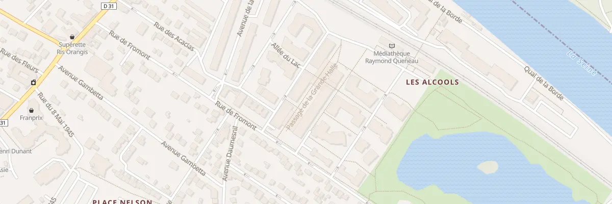 Plan du 6 Pas de la Grande Halle à Ris-Orangis