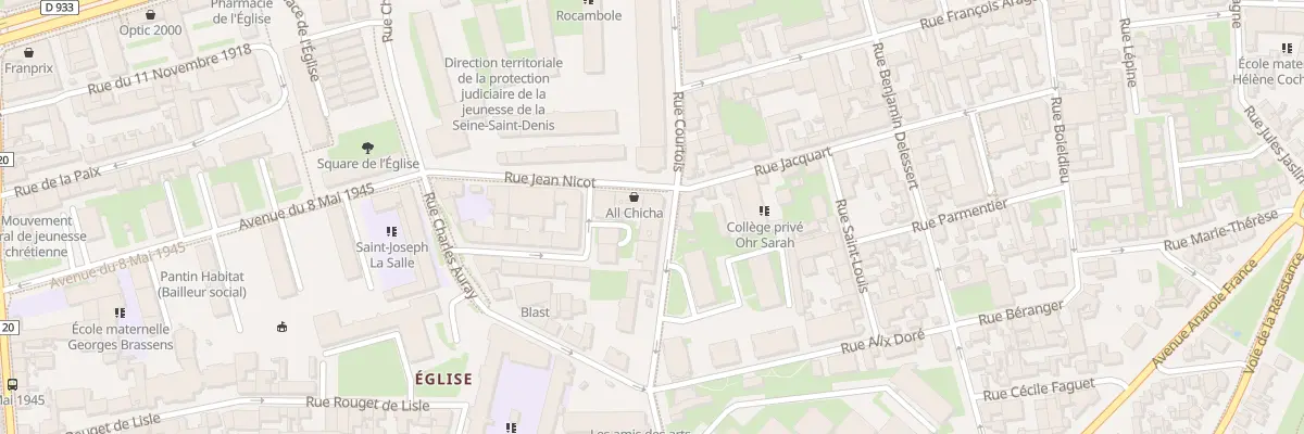 Plan du 10 Rue Courtois à Pantin