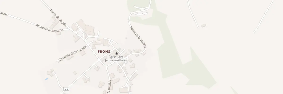 Plan du 5075 Frons à Camjac