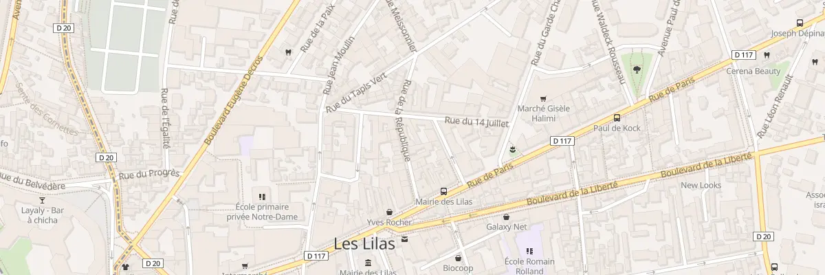 Plan du 10 Rue de la République aux Lilas