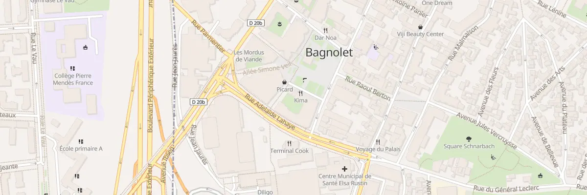 Plan du 9 Rue Marceau à Bagnolet