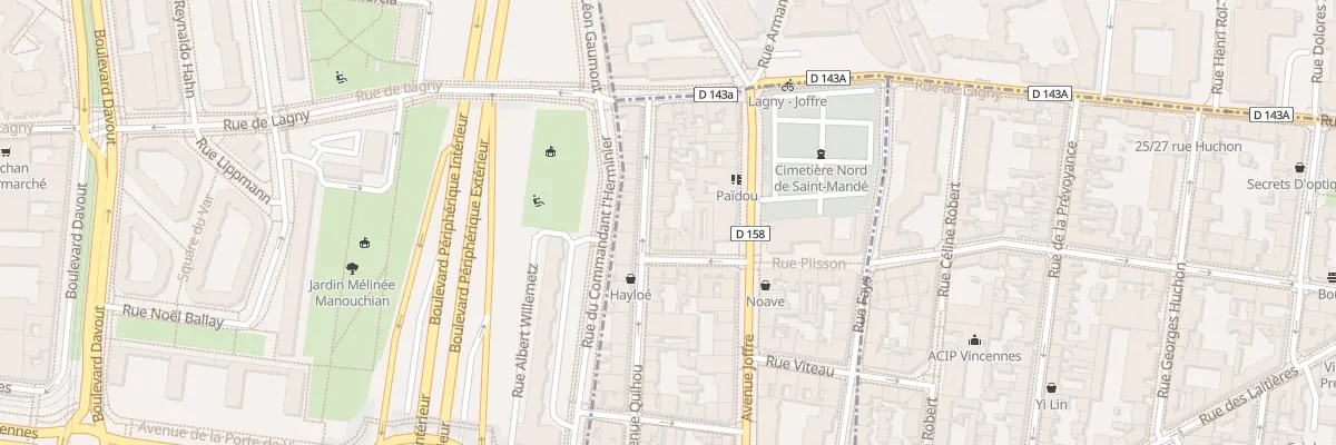 Plan du 28 Av Quihou à Saint-Mandé