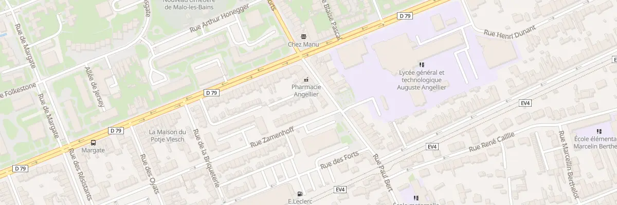 Plan du 133 Rue Zamenhof à Dunkerque