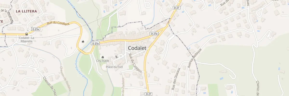 Plan de la Rue des Fleurs à Codalet