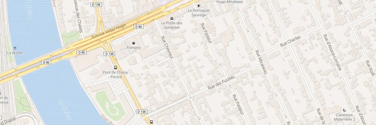 Plan du 15 Rue Chevreul à Choisy-le-Roi