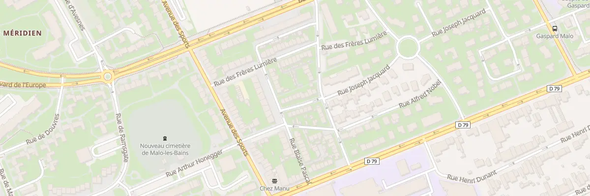 Plan du 7 Rue Joseph Jacquard à Dunkerque