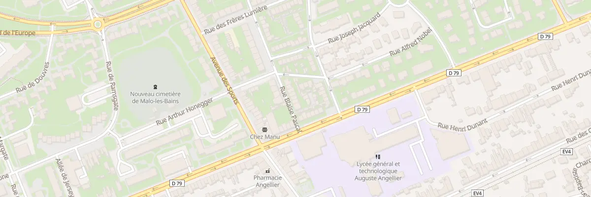 Plan du 6 Rue Blaise Pascal à Dunkerque