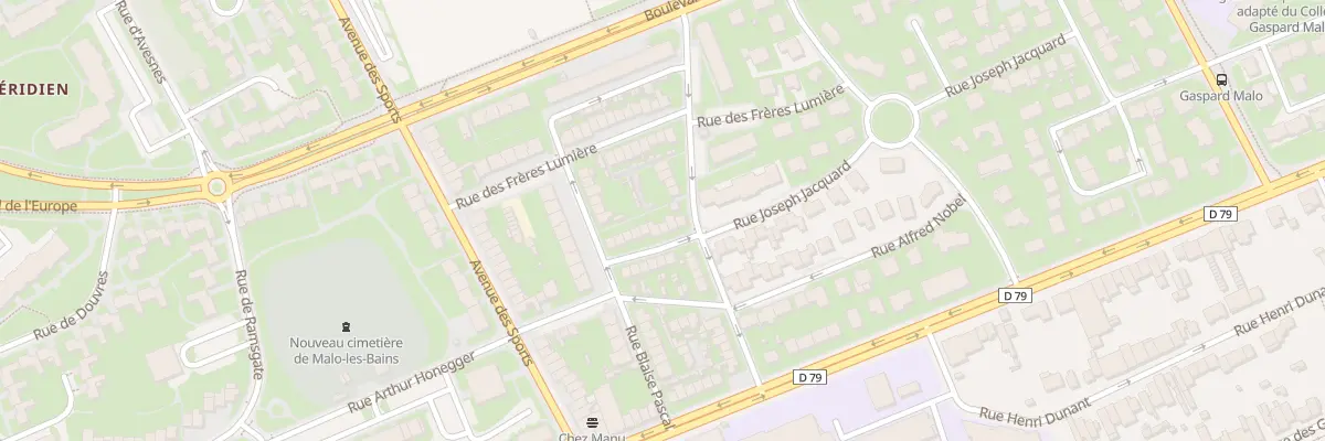 Plan du 13 Rue Joseph Jacquard à Dunkerque