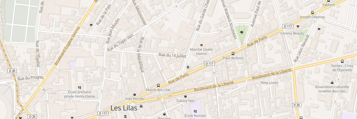 Plan du 26 Rue du Quatorze Juillet aux Lilas