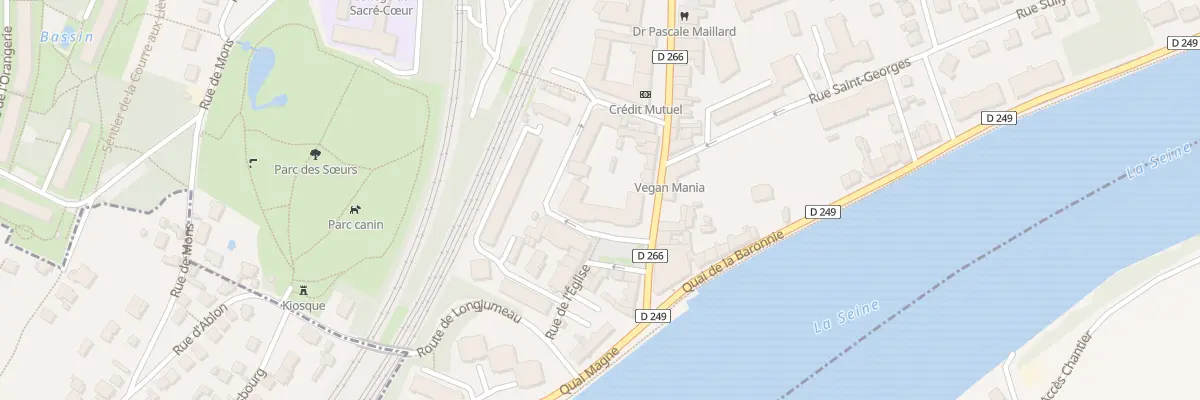 Plan du 2 Pas de l’Abbe Lassaily à Ablon-sur-Seine