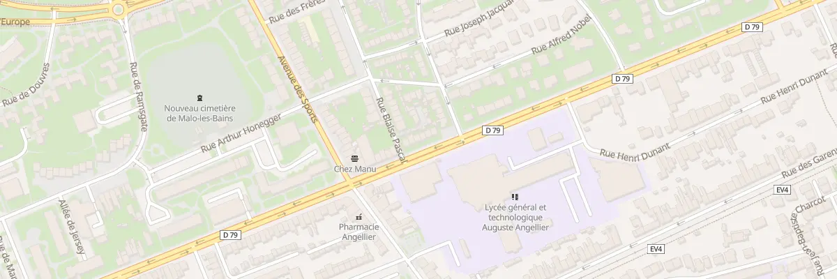 Plan du 393 Bd de la Republique Mitterran à Dunkerque