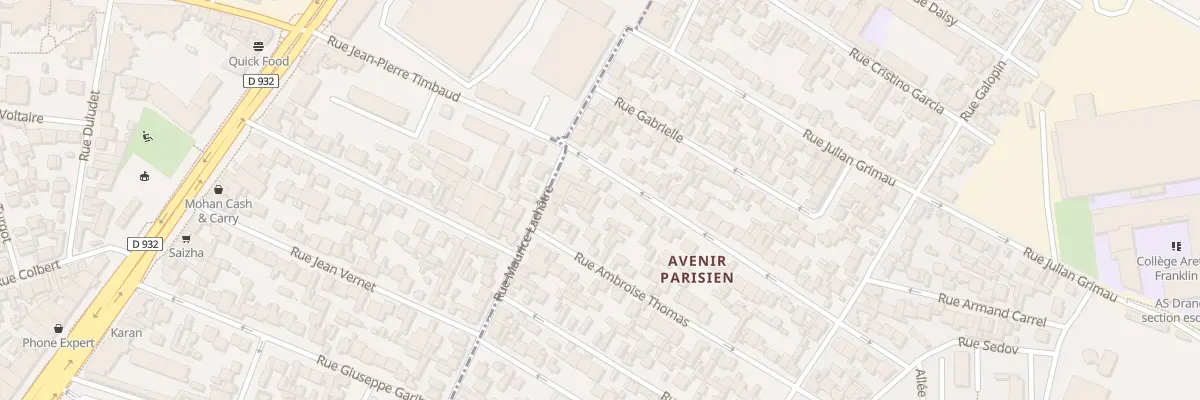 Plan du 8 Rue J Baptiste Legendre à Drancy