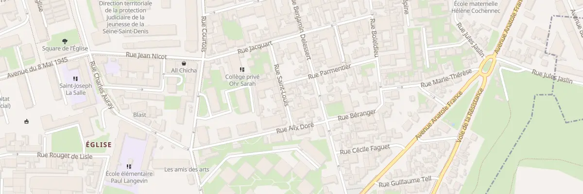 Plan du 9 Rue Saint - Louis à Pantin