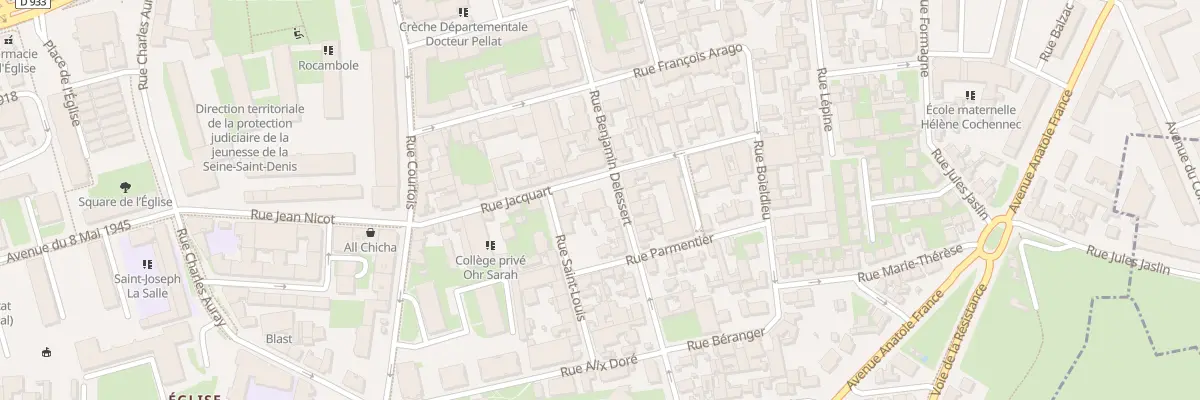 Plan du 28 Rue Benjamin Delessert à Pantin