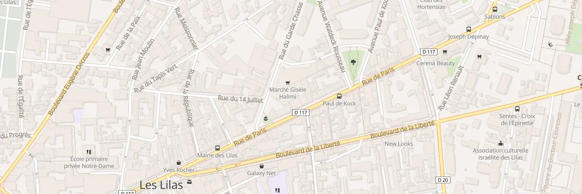Plan du 163 Rue de Paris aux Lilas