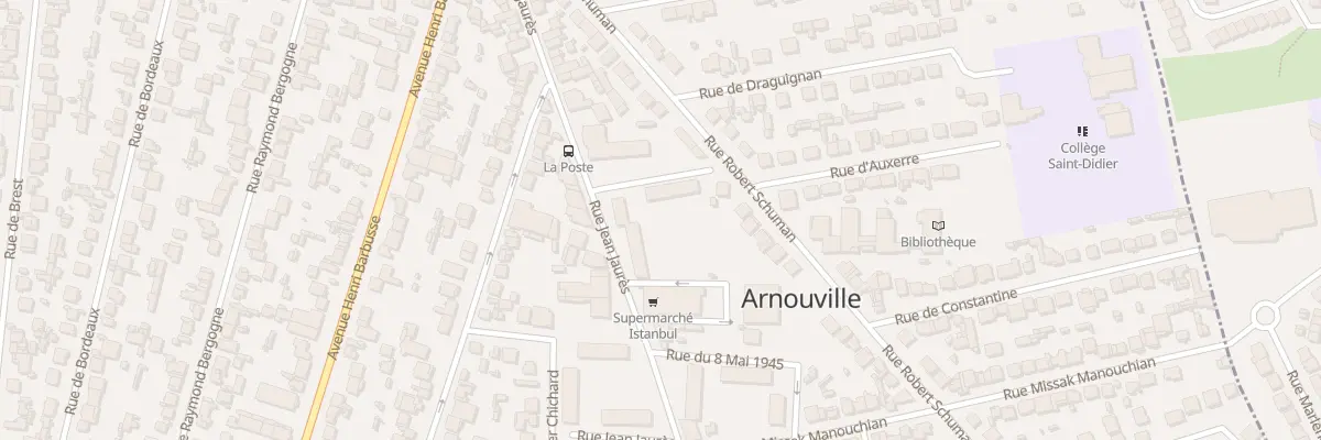Plan du 93 Rue Jean Jaurès à Arnouville
