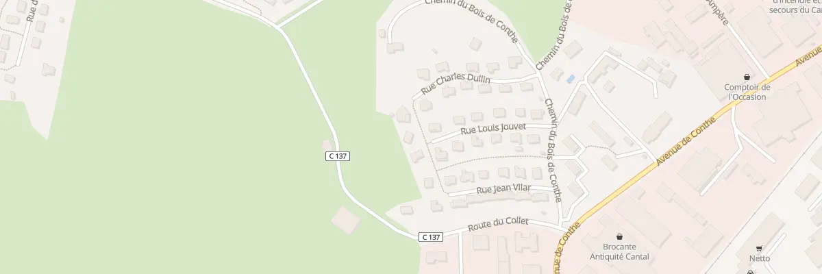 Plan du 14 Rue Louis Jouvet à Aurillac