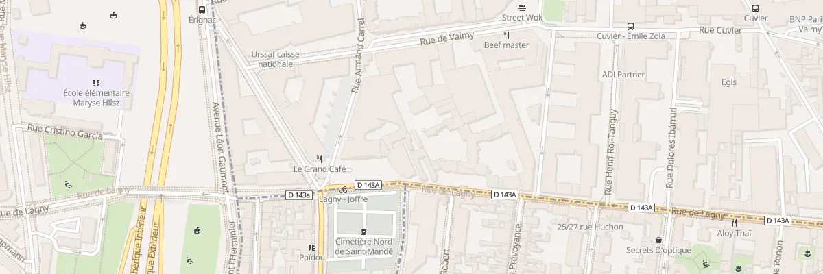 Plan du 116 Rue de Lagny à Montreuil