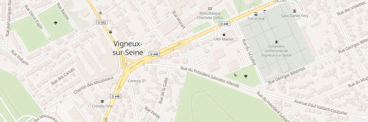 Plan du 7 Rue du Pdt Salvador Allende à Vigneux-sur-Seine