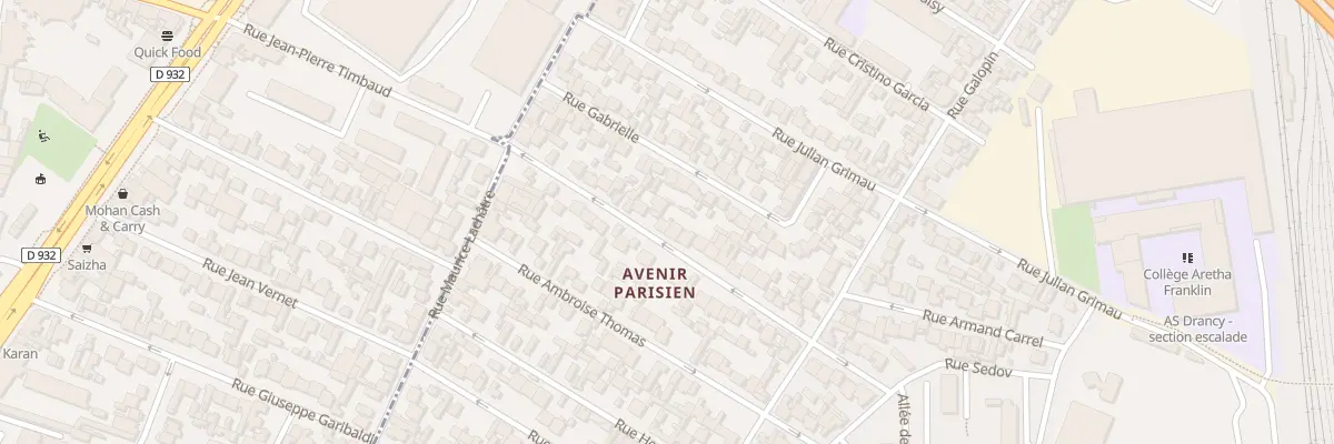 Plan du 23 Rue J Baptiste Legendre à Drancy