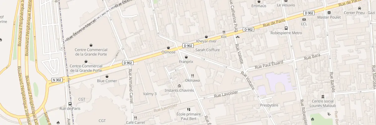 Plan du 3 Rue Emile Zola à Montreuil