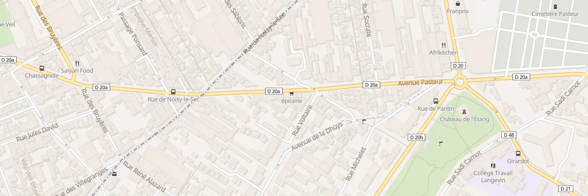 Plan du 144 Av Pasteur à Bagnolet