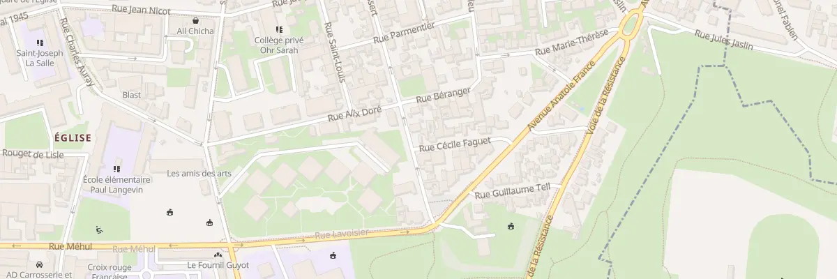 Plan du 1 Rue Cécile Faguet à Pantin