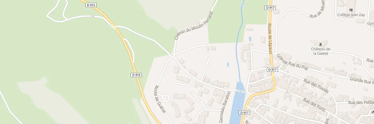 Plan du 20 Fg de Limoges à Chambon-sur-Voueize