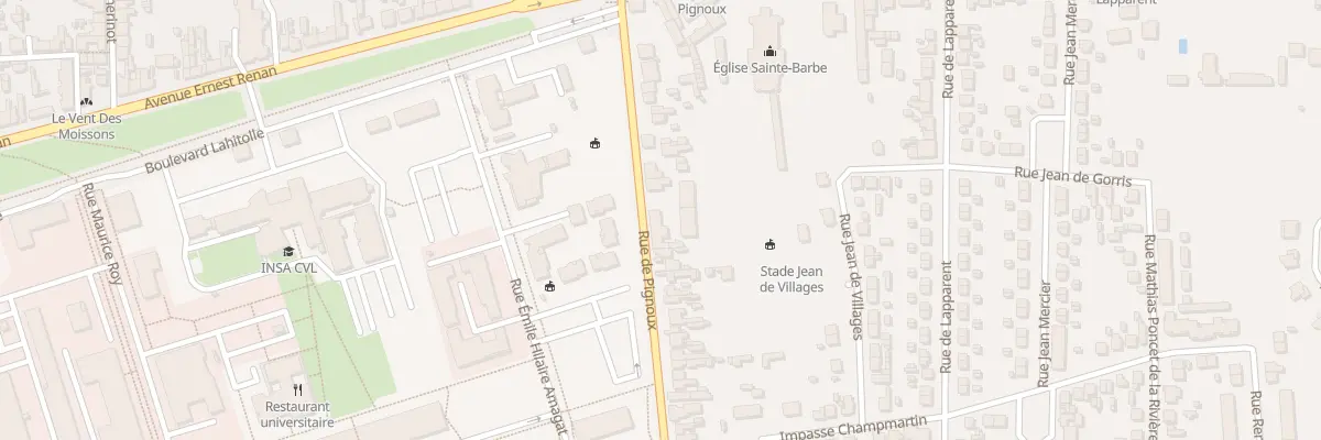 Plan du 23A Rue de Pignoux à Bourges
