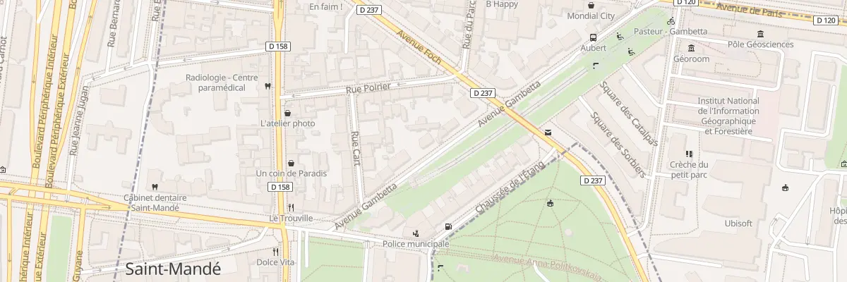 Plan du 5B Av Gambetta à Saint-Mandé