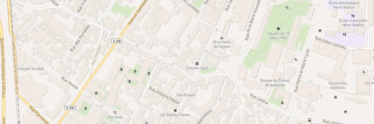 Plan du 6 Rue Francisco Ferrer à Bagnolet