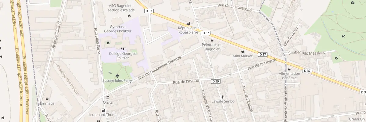 Plan du 11 Rue du Lieutenant Thomas à Bagnolet