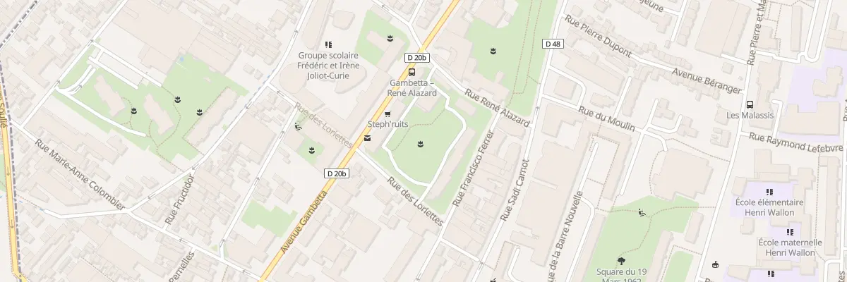 Plan du 2 Rue des Loriettes à Bagnolet