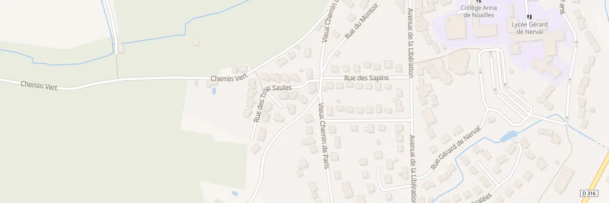 Plan du 1 Rue des Trois Saules à Luzarches