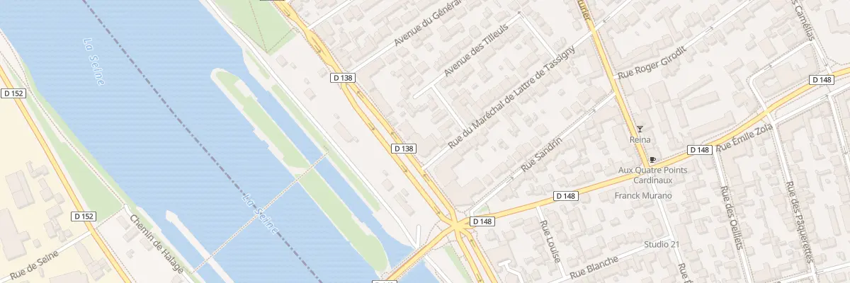 Plan du 1 Rue Mal de Lattre de Tassigny à Alfortville